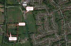 Position of Beryl Harvey Field in Cranleigh